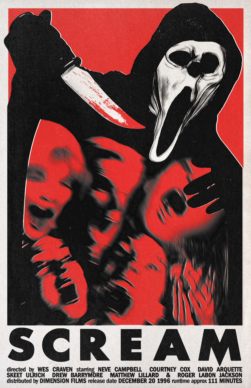 Scream, 2023 Photoshop collage, tribute piece.