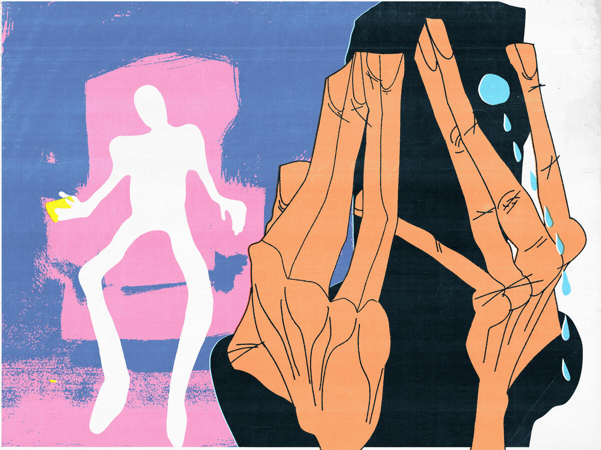Goodbye, 2024 Photoshop illustration, personal work.