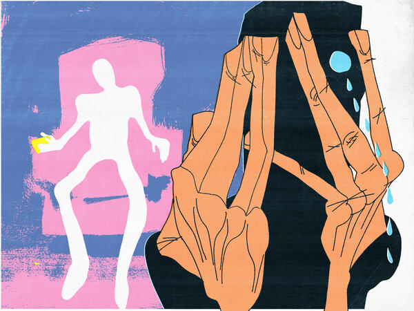 Goodbye, 2024 Photoshop illustration, personal work.