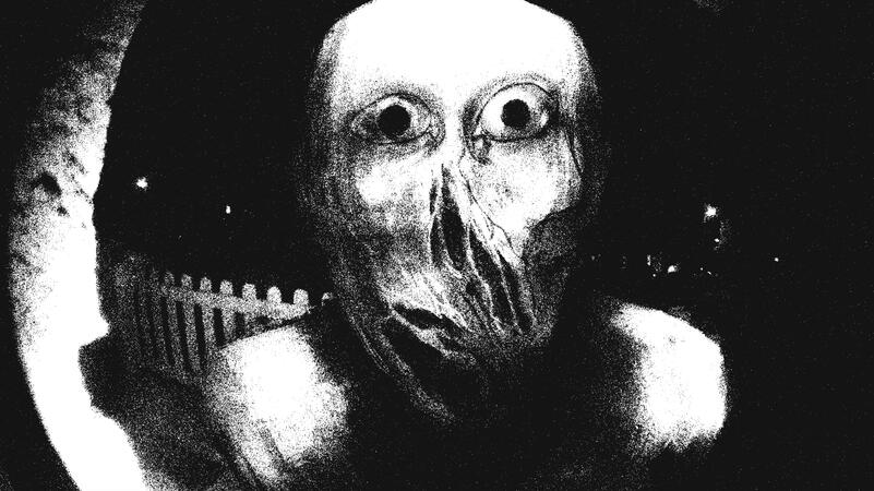 Someone is at Your Front Door, 2023 Photoshop illustration, personal work.